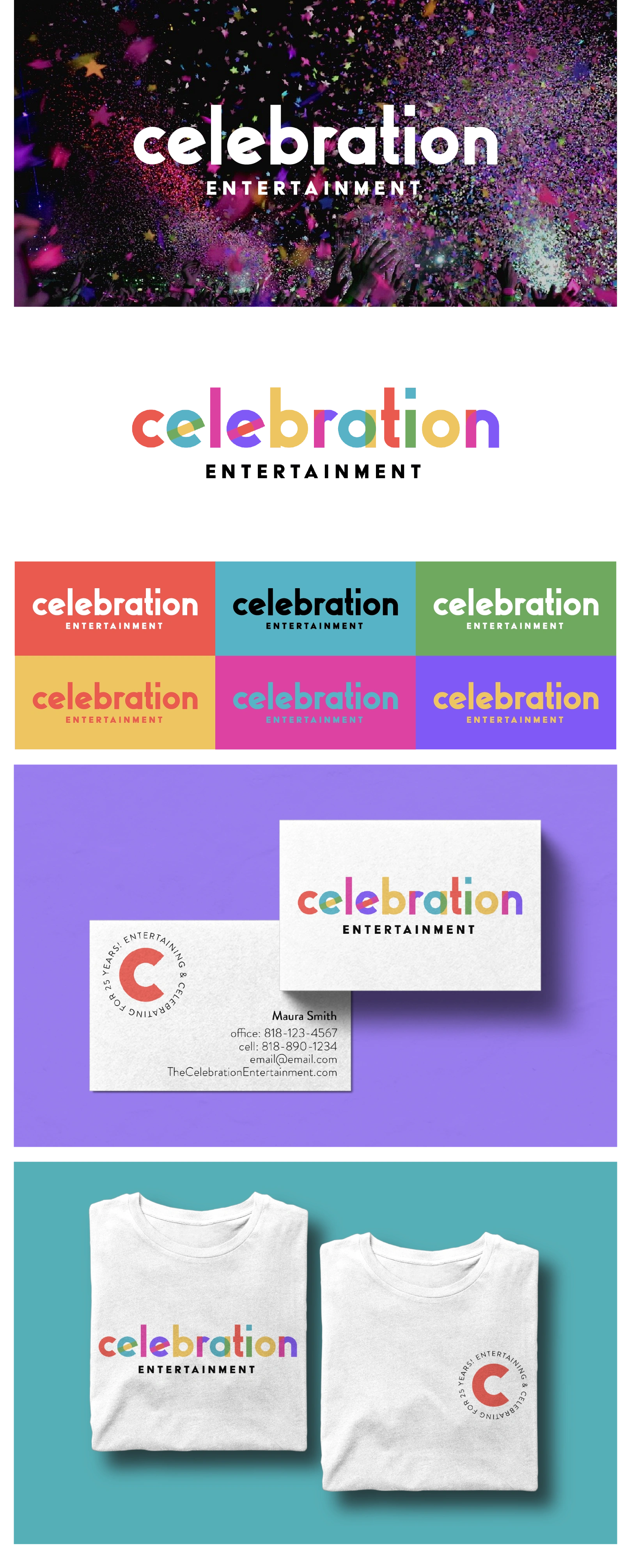 Fresh branding for well-established Hollywood-based event planners, Celebration Entertainment.