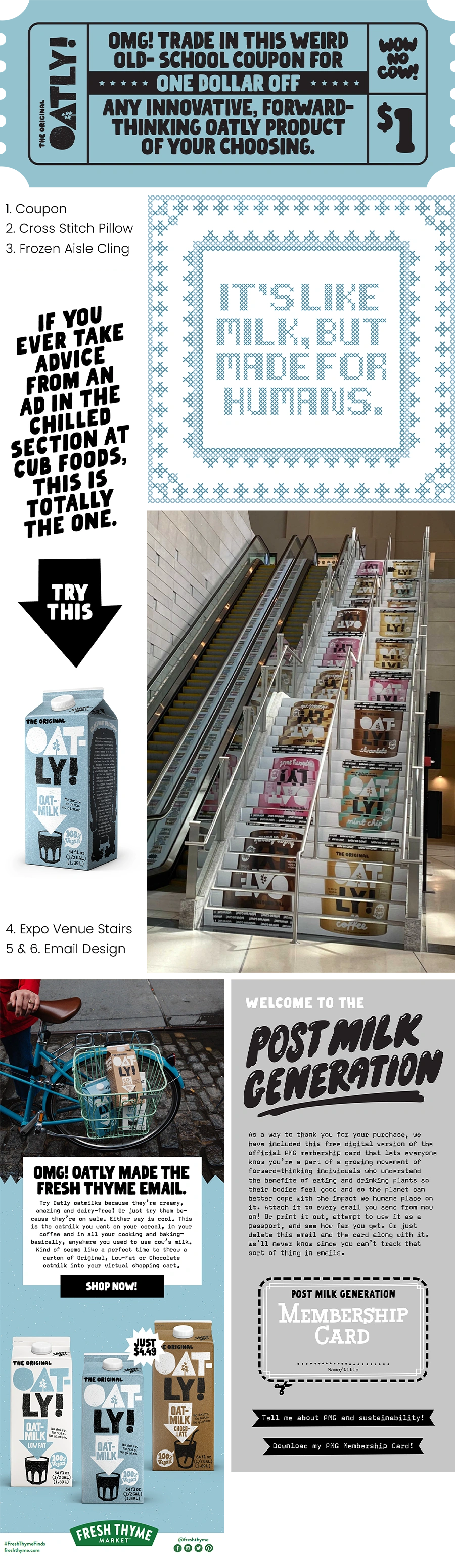 A selection of fun projects I've worked on for Oatly!