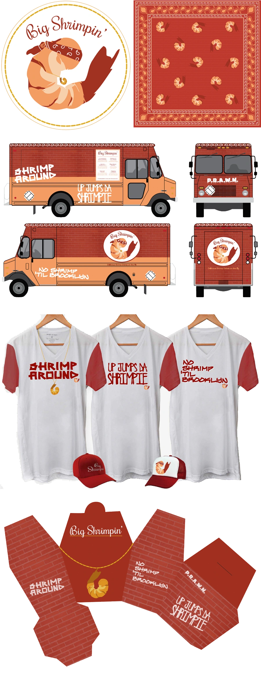 Big Shrimpin' - A rap and hip hop inspired shrimp food truck. As a music fan and a pescetarian, this one was a no-brainer. Spring 2014.