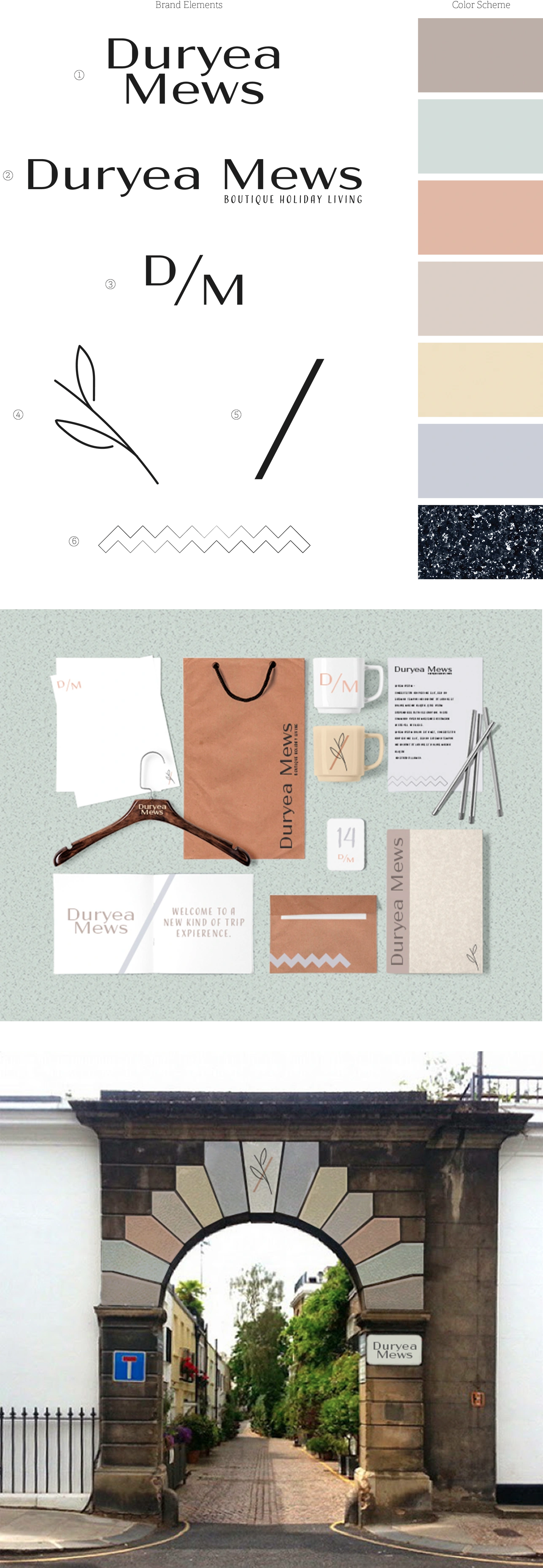Personal Project - While self-isolated in March 2020, I came up with this brand idenity for an imaginary UK-based vacation rental complex.