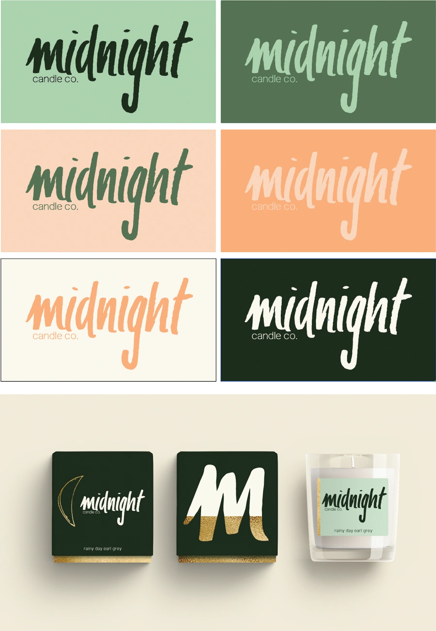 Design in Under 30 Minutes - Brand identity & hand-lettering for an imaginary candle company.
